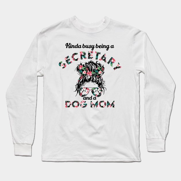 Secretary job gift for dog lover girl . Perfect present for mother dad friend him or her Long Sleeve T-Shirt by SerenityByAlex